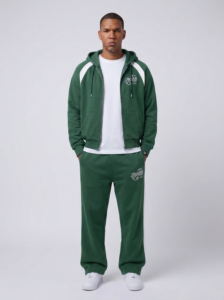Green Zip Hoodie Jacket