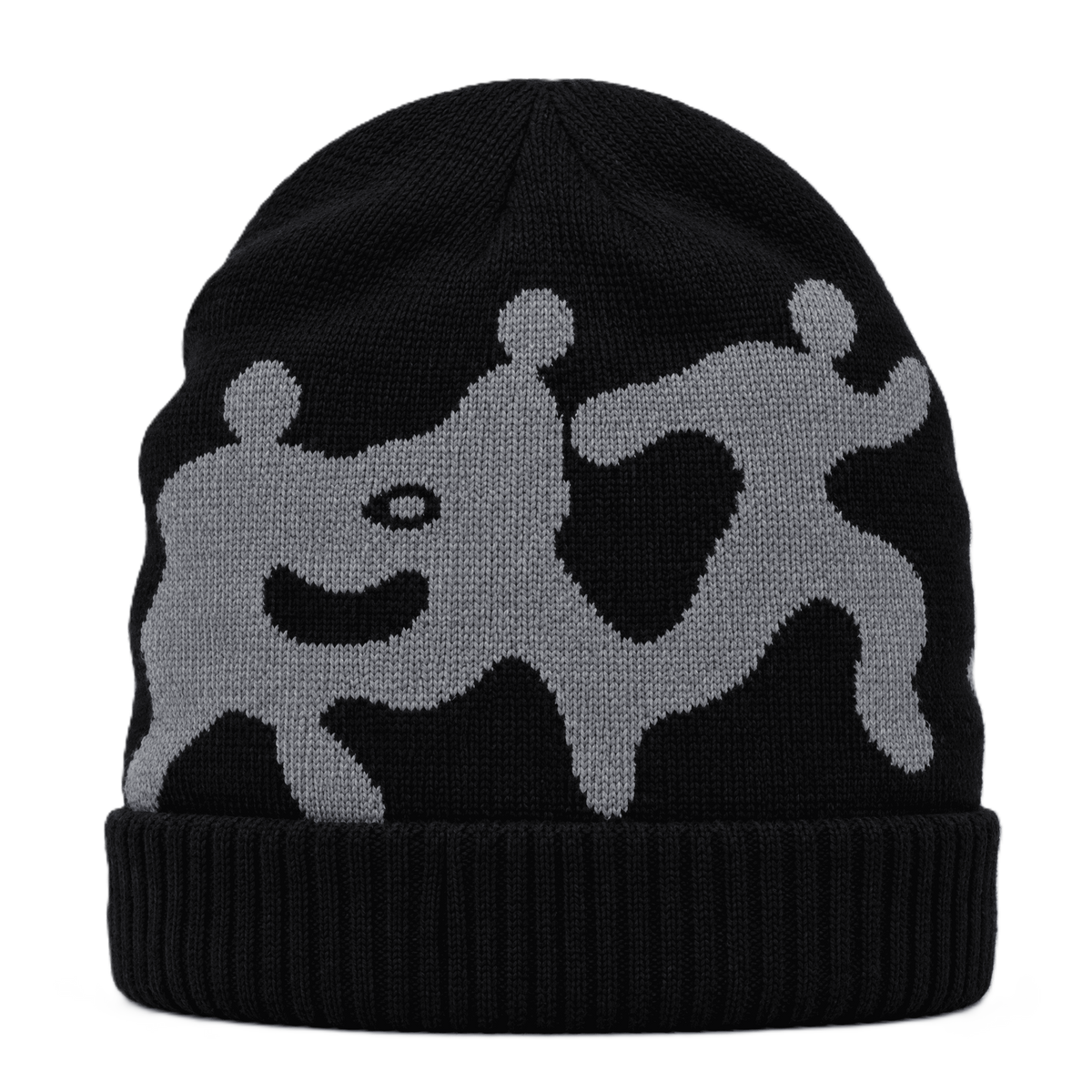 Knitted Logo Beanie Black