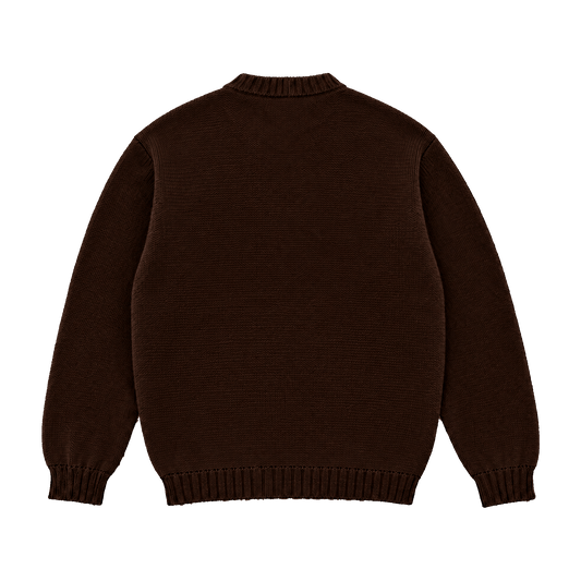 Knitted Logo Sweater Brown