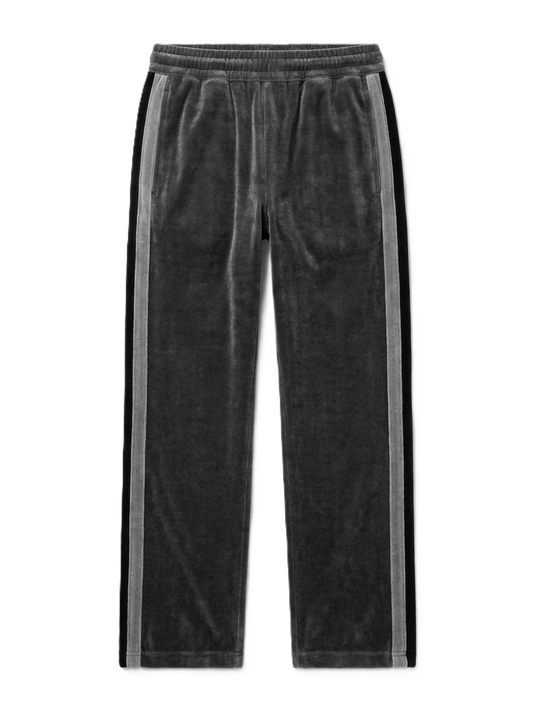 Grey Velour Track Pants