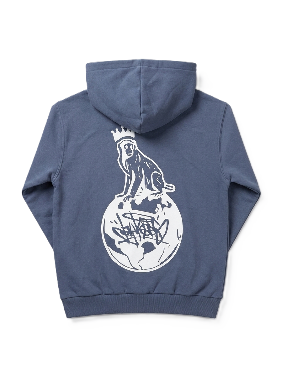 Off-Blue Zip Hoodie Jacket