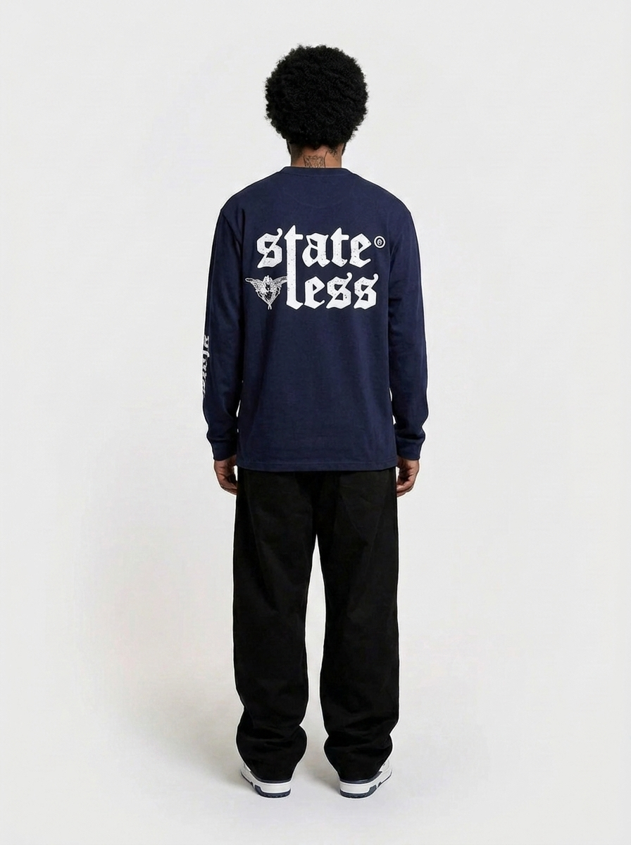 Navy Logo Longsleeve