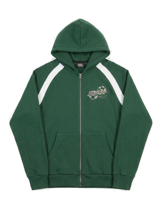 Green Zip Hoodie Jacket