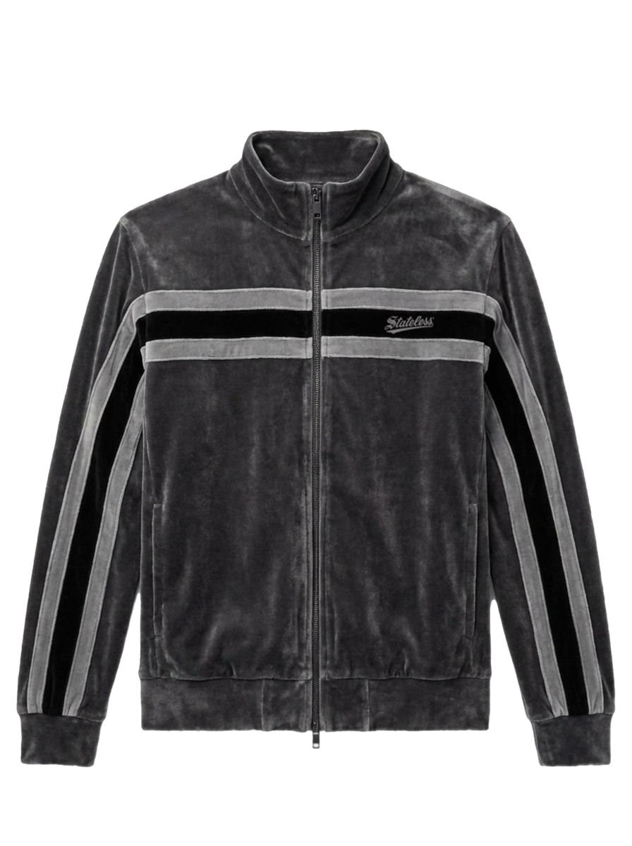 Grey Velour Tracksuit