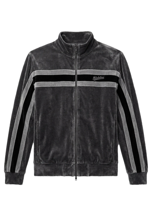 Grey Velour Tracksuit