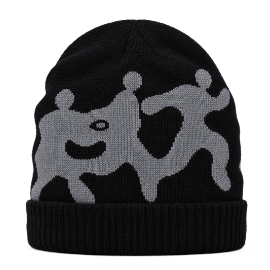 Knitted Logo Beanie Black