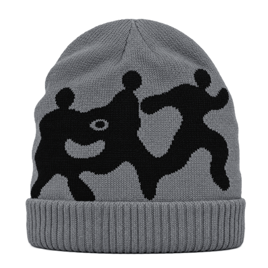 Knitted Logo Beanie Grey