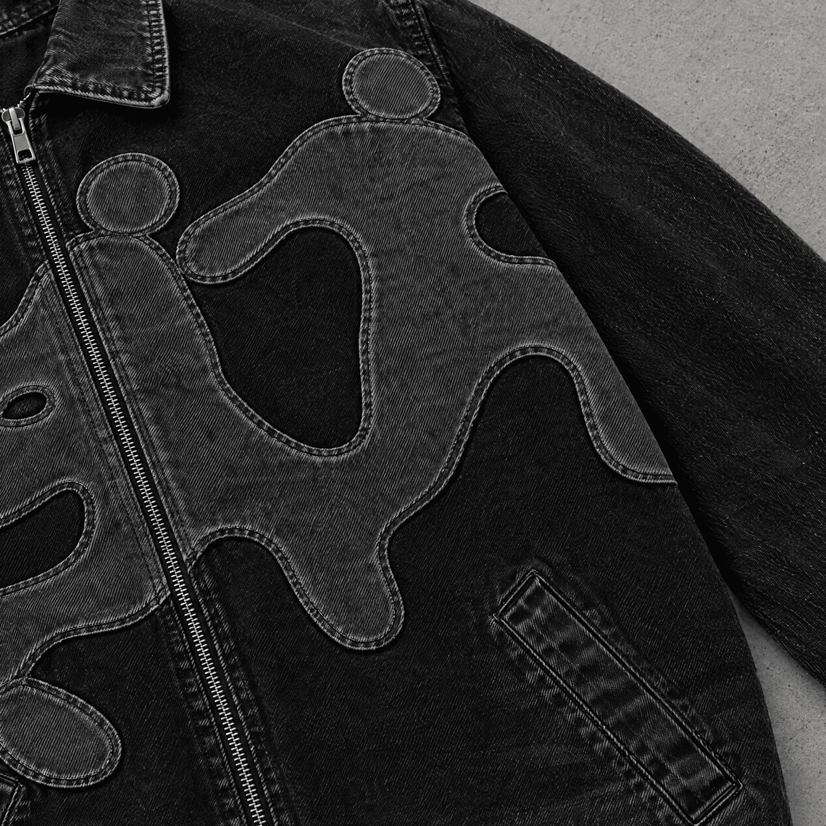 Heavy Denim Jacket Black