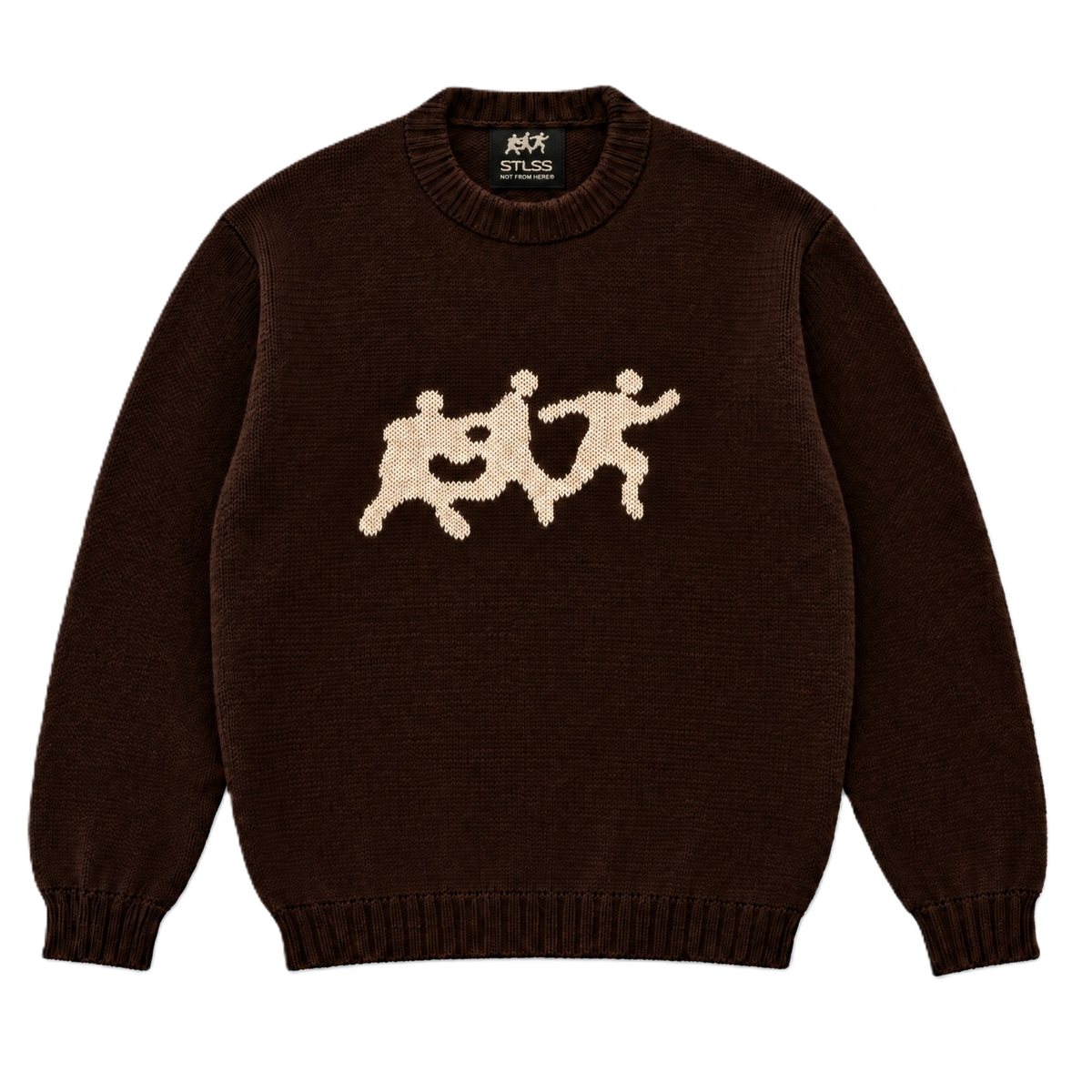Knitted Logo Sweater Brown